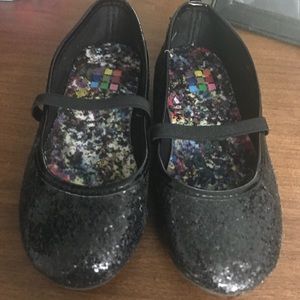 Black glitter shoes
